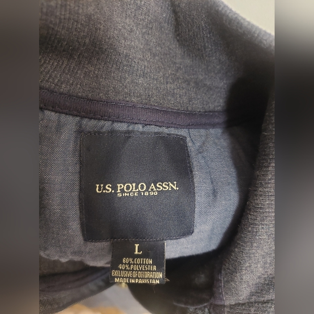 U.S. Polo Assn.Men's Navy Half-Zip Sweater - Picture 2 of 4